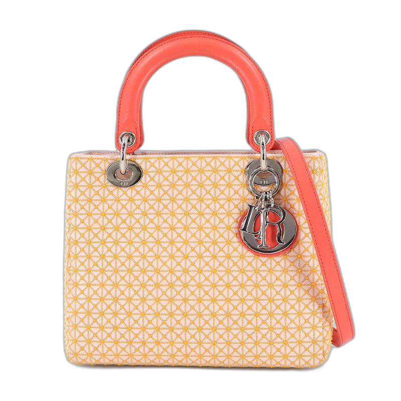 Dior 2-Way Bag Leather Main Item: Pink Orange
